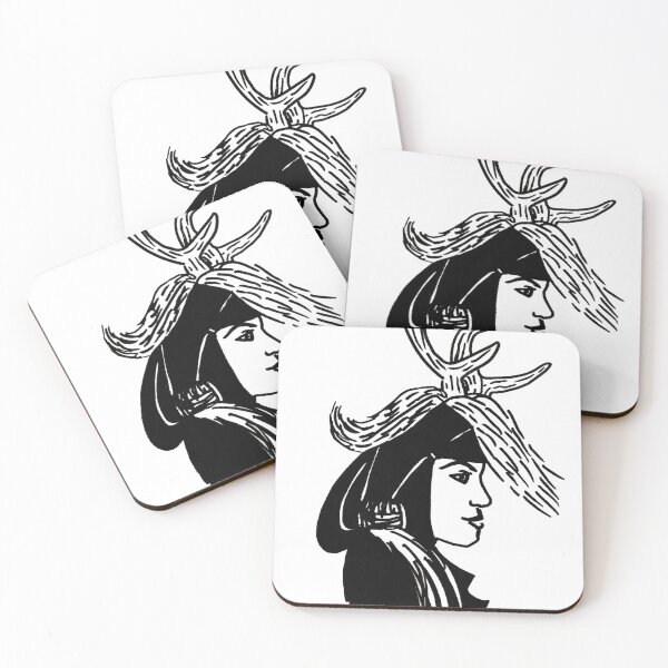 Item preview, Deer Woman - Black and White designed and sold by Niina  Niskanen.