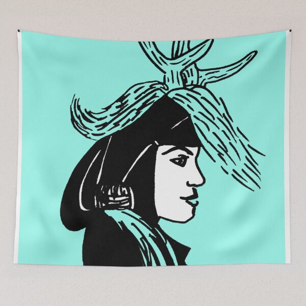 Item preview, Deer Woman - Turquoise Palette designed and sold by Niina  Niskanen.
