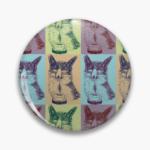Item preview, Colorful foxes enjoying coffee designed and sold by LiskaPS.