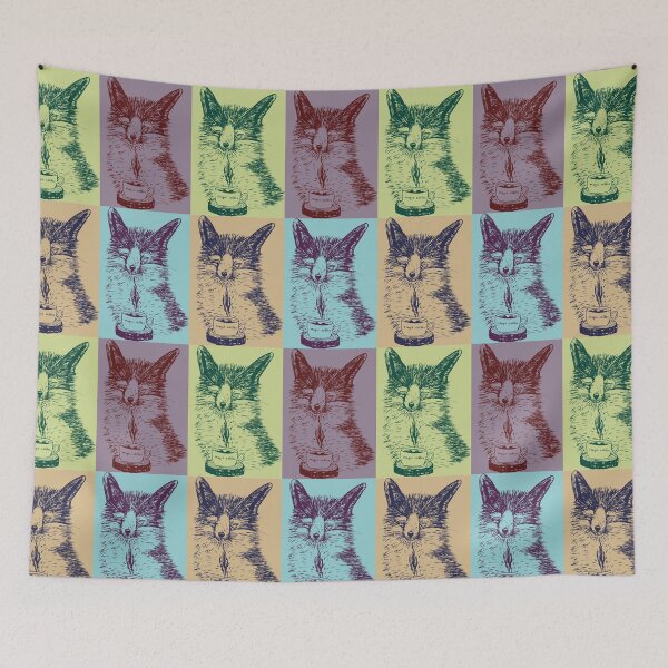 Item preview, Colorful foxes enjoying coffee designed and sold by LiskaPS.