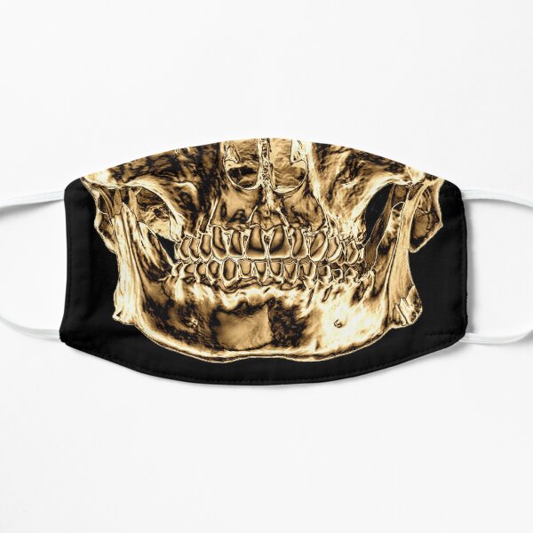 skull gold mask Flat Mask