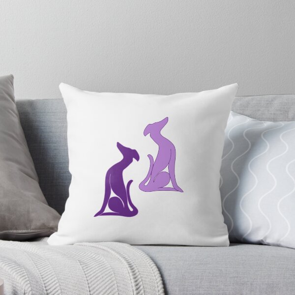 Item preview, Greyhound sitting purple designed and sold by LotusArtStudio.