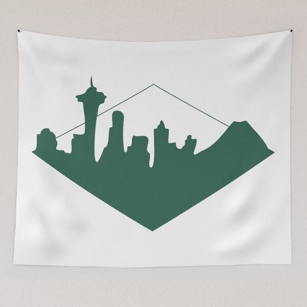 Item preview, Seattle Skyline - The Emerald City designed and sold by thecatsfractal.