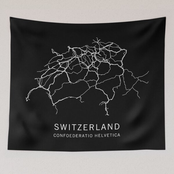 Item preview, Switzerland Road Map designed and sold by clarkstpress.