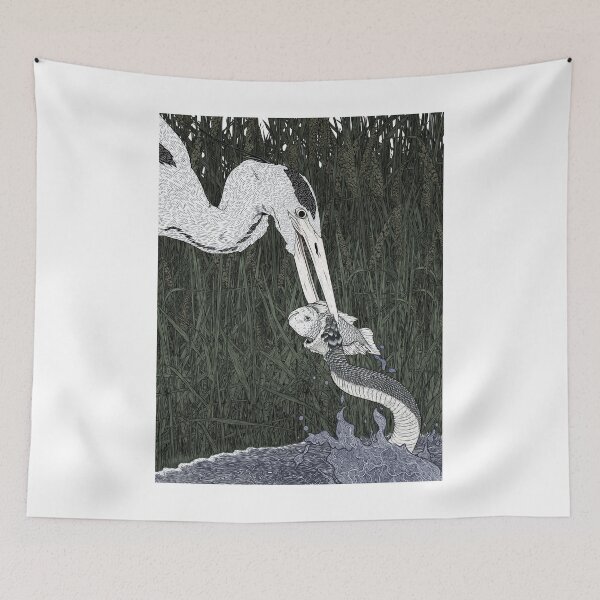 Item preview, The Heron, the Water Snake, and the Fish (color) designed and sold by wiqwac.