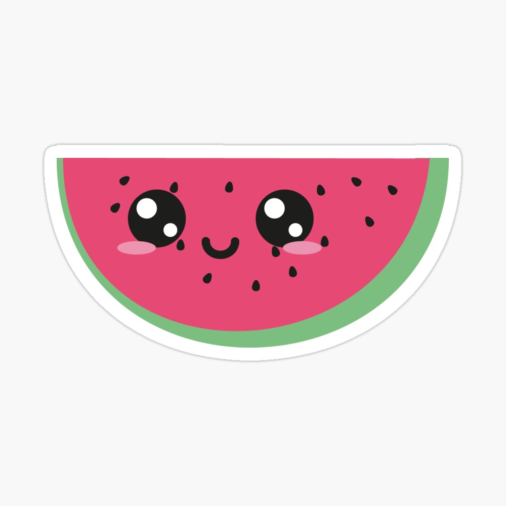 Watermelon Drawing Blog Kavaii, melancia, text, sticker, melon png | PNGWing