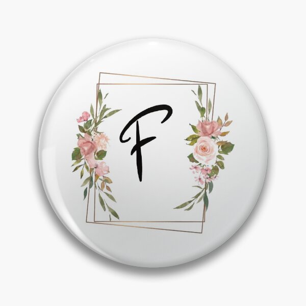 Item preview, Floral letter F monogram designed and sold by JustSeasons.