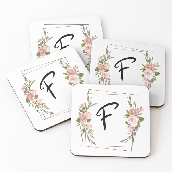 Item preview, Floral letter F monogram designed and sold by JustSeasons.