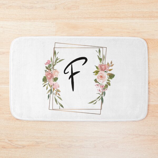 Item preview, Floral letter F monogram designed and sold by JustSeasons.