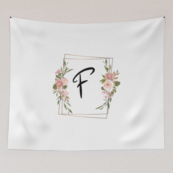Item preview, Floral letter F monogram designed and sold by JustSeasons.
