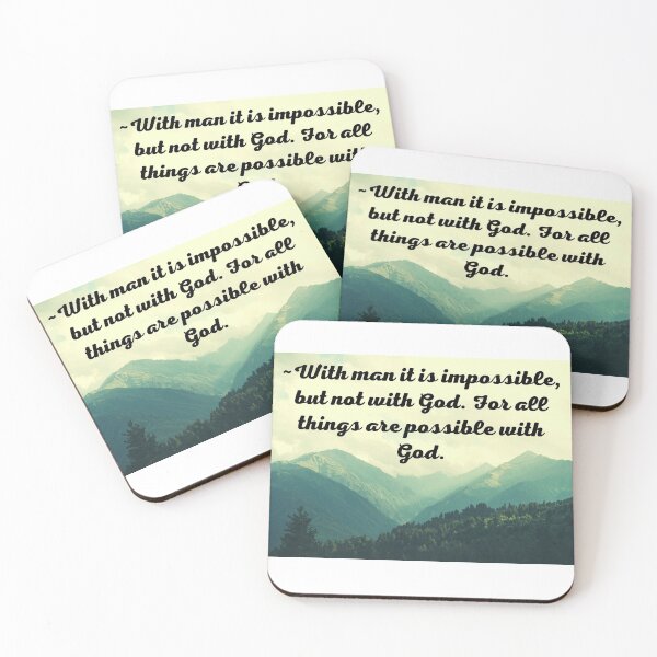 Item preview, With man it is impossible, but not with God. For all things are possible with God. designed and sold by mybrightcorner.