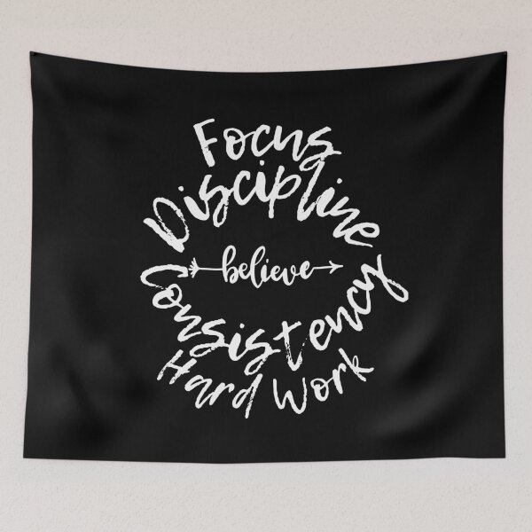 Item preview, Believe Focus Discipline Consistency Hard Work designed and sold by BeBetterDaily.