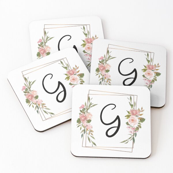 Item preview, Floral letter G monogram designed and sold by JustSeasons.