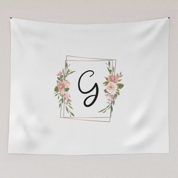 Item preview, Floral letter G monogram designed and sold by JustSeasons.