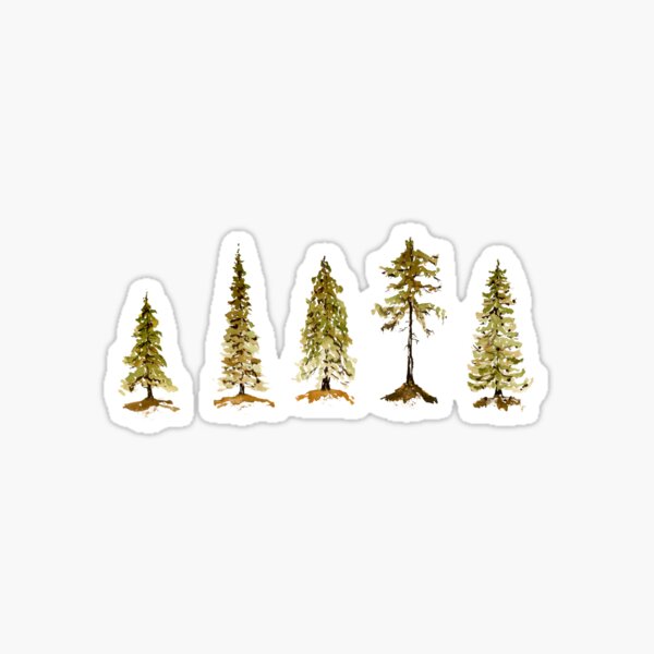 Item preview, A Study in Pines Watercolor designed and sold by carleeclarkeart.