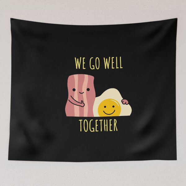 Item preview, We Go Well Together - bacon & egg friendship designed and sold by GLwithUs.