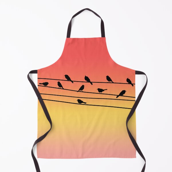 Item preview, Birds on Power Lines Pink Sunset Gradient designed and sold by Julie Erin Designs.