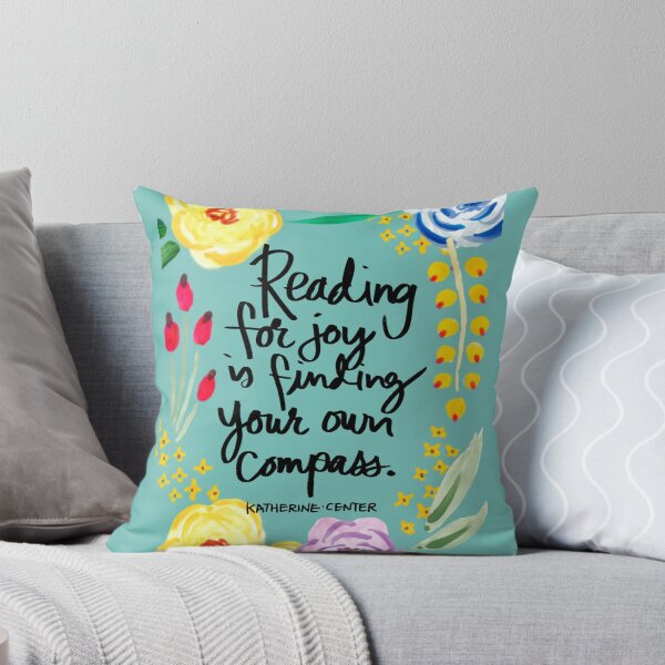 reading for joy Throw Pillow