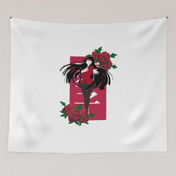 Item preview, Yumeko Jabami - Kakegurui minimalist anime print - floral version designed and sold by AnimeDesignX.
