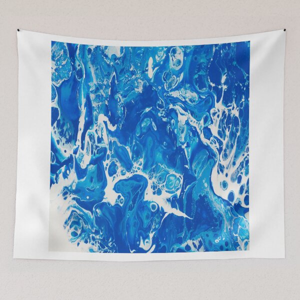 Item preview, Marbled Blue + White designed and sold by Dollfacedesign.