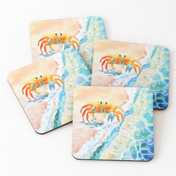 Item preview, Beach Crab - ghost crab meets ocean designed and sold by SamNagelArt.
