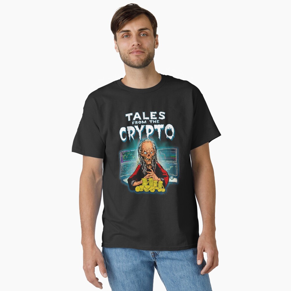 Tales from The Crypto Cryptocurrency BTC Coin Miner Crypt Keeper Tales from The Crypt Classic T-Shirt