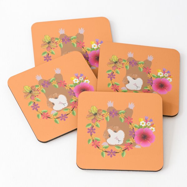 Item preview, Guinea Pig Fallen Flat Beneath A Wreath Of Flowers Design designed and sold by EarthArtDesigns.