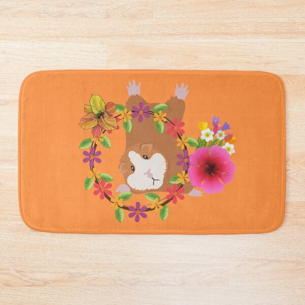 Item preview, Guinea Pig Fallen Flat Beneath A Wreath Of Flowers Design designed and sold by EarthArtDesigns.