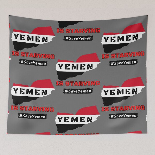 Item preview, Yemen is starving - Yemen map and flag colors designed and sold by Try-It.