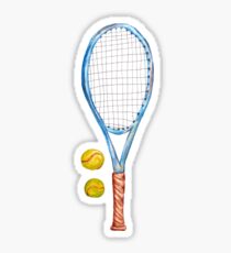 Tennis racket with tennis balls_2 Sticker