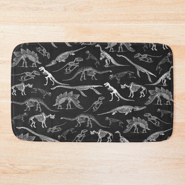 Item preview, Classic black and white dinosaur skeleton fossils pattern designed and sold by CynthiaGraphics.