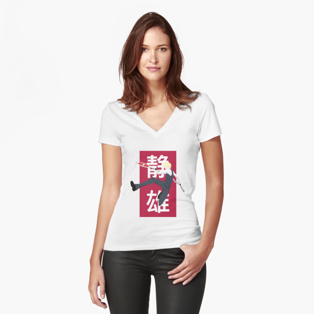 Aperçu de l'œuvre T-shirt moulant col V créée et vendue par AnimeDesignX.