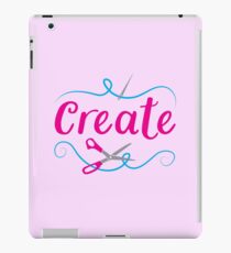 CREATE with scissors and needle iPad Case/Skin