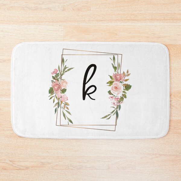 Item preview, Floral letter K monogram designed and sold by JustSeasons.