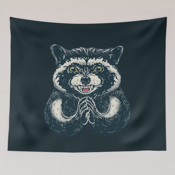 Item preview, Evil Raccoon - Funny evil face Racc plan ironic meme pope mad destroy the world | Pet Mat Bandana Racc designed and sold by Any Color Designs.