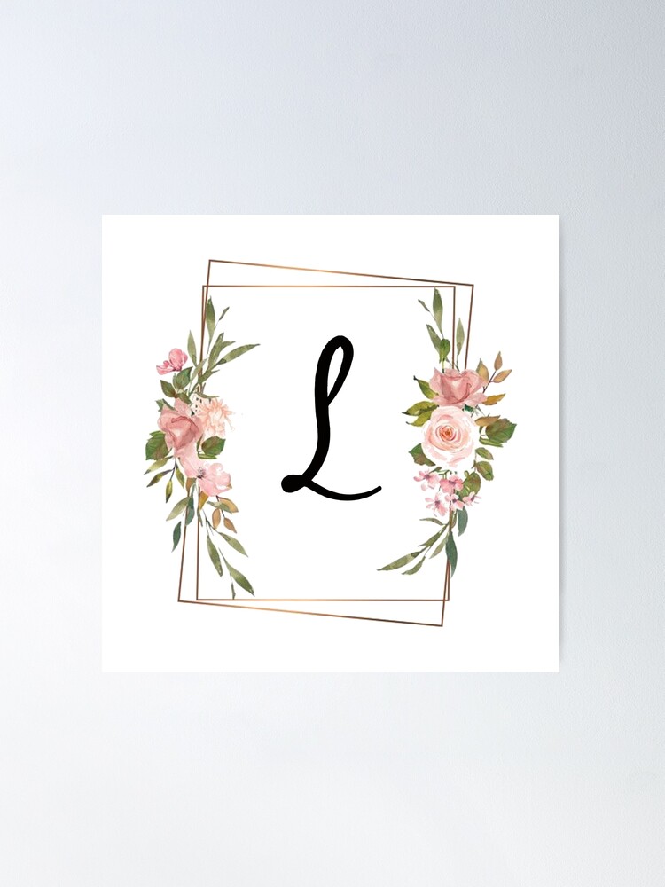 L logo, Letter L monogram. Style - floral, (2291977)