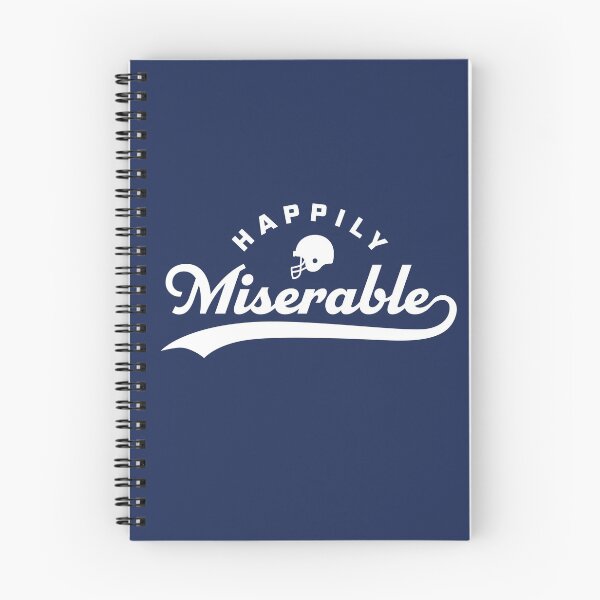 Item preview, Happily Miserable Funny Football Quote Saying designed and sold by yelly123.