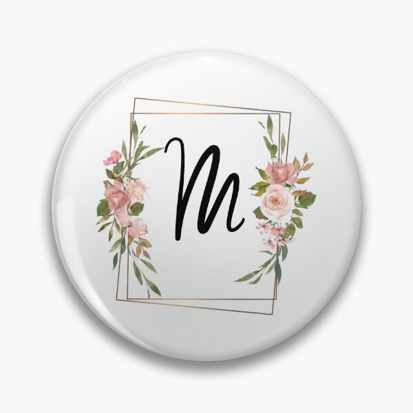 Item preview, Floral letter M monogram designed and sold by JustSeasons.