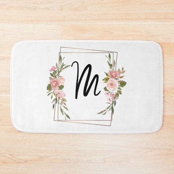 Item preview, Floral letter M monogram designed and sold by JustSeasons.