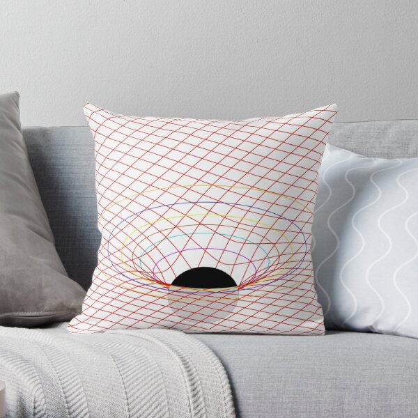 Induced Spacetime Curvature, General Relativity Throw Pillow
