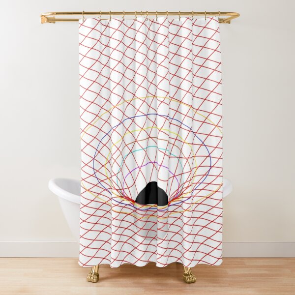 Induced Spacetime Curvature, General Relativity Shower Curtain