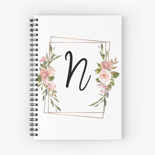 Item preview, Floral letter N monogram designed and sold by JustSeasons.