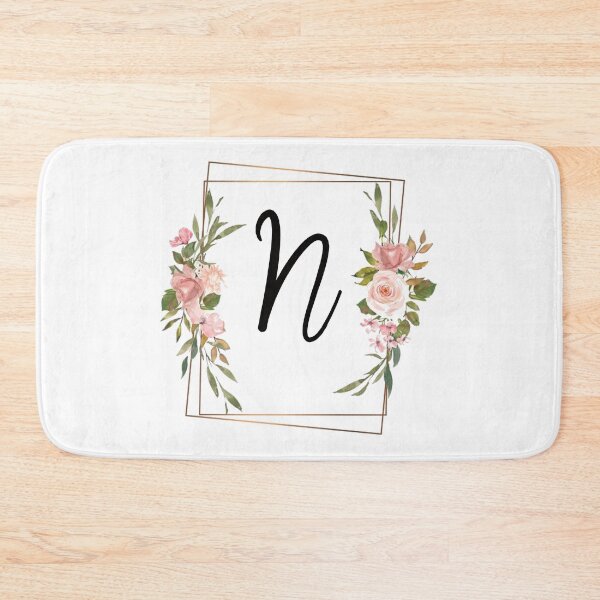 Item preview, Floral letter N monogram designed and sold by JustSeasons.