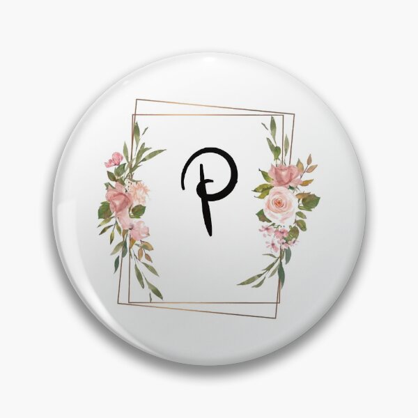 Item preview, Floral monogram letter P designed and sold by JustSeasons.