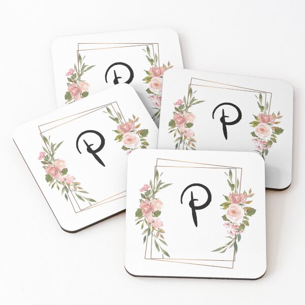 Item preview, Floral monogram letter P designed and sold by JustSeasons.