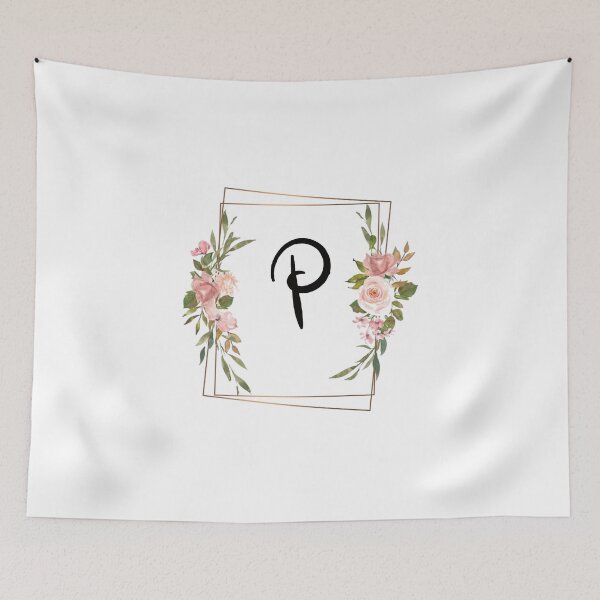 Item preview, Floral monogram letter P designed and sold by JustSeasons.