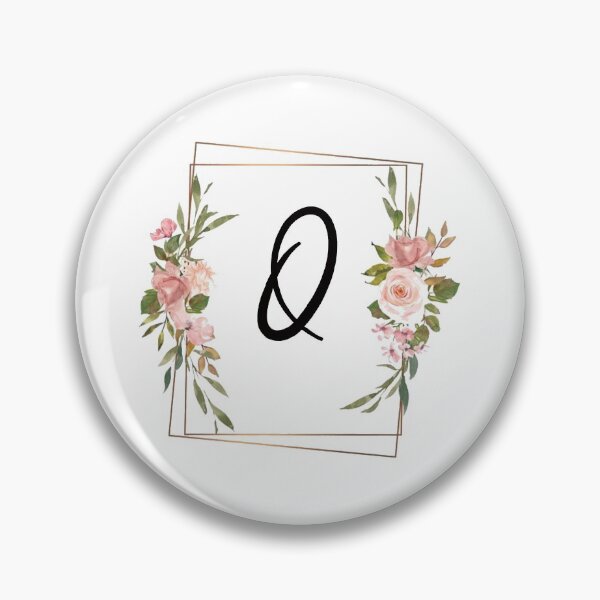 Item preview, Floral letter Q monogram designed and sold by JustSeasons.