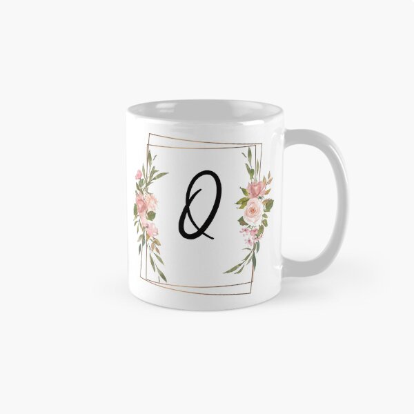 Item preview, Floral letter Q monogram designed and sold by JustSeasons.