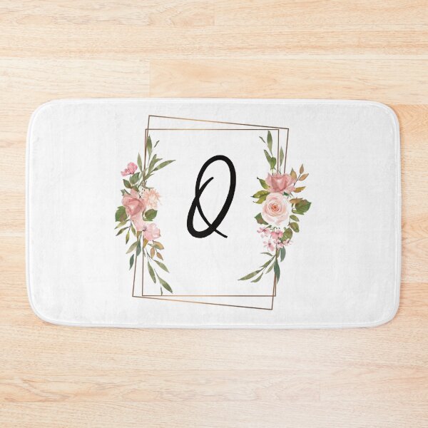 Item preview, Floral letter Q monogram designed and sold by JustSeasons.