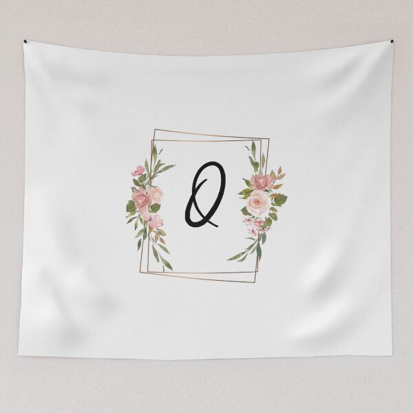 Item preview, Floral letter Q monogram designed and sold by JustSeasons.